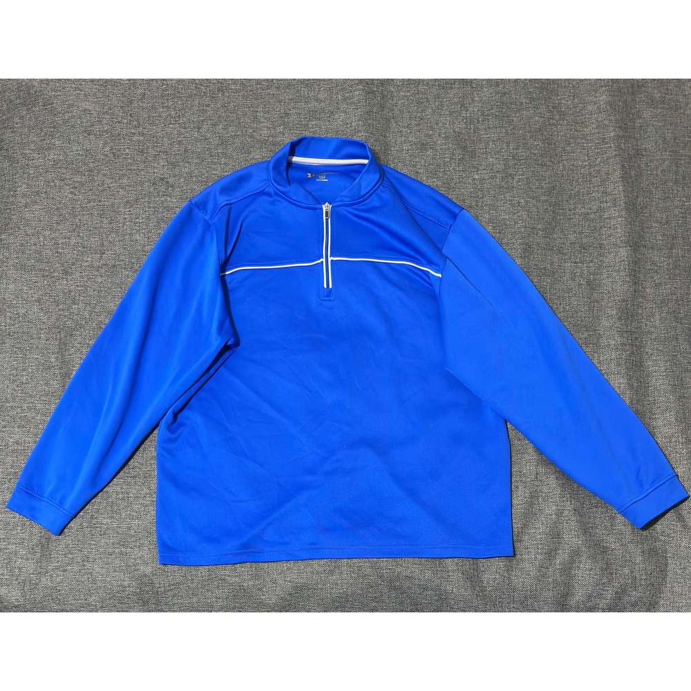 Pebble Beach Mens XXL Pullover Blue Performance Quarter Zip